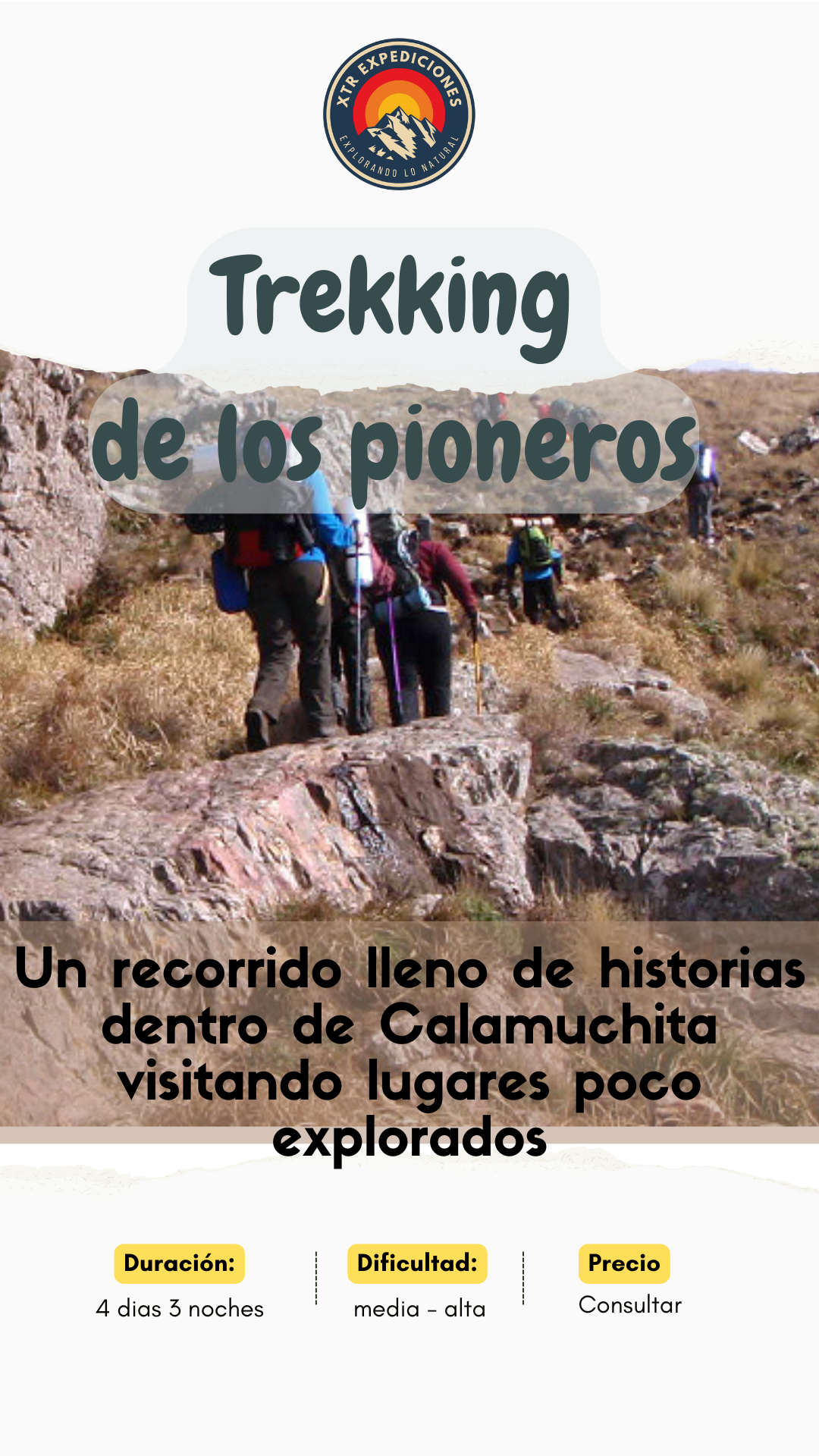 trekking de los pioneros